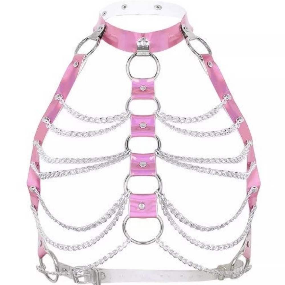 Pretty In Pink Metallic Harness - Picture 1 of 8